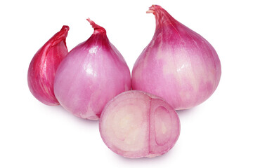 Shallot onions isolate on white background