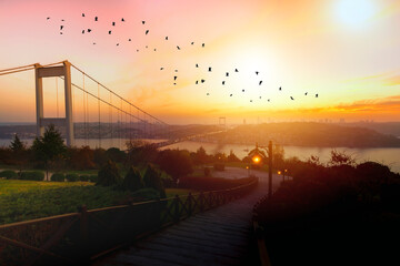 15 July Martyrs Bridge, formerly the Bosphorus Bridge or the First Bridge, with reference to being the first bridge to be built on the strait It is one of the three suspension bridges on the Bosphorus