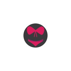 Women's underwear icon logo, vector design