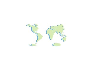 globe isolated world map 