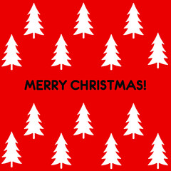 Obraz premium Christmas card with trees