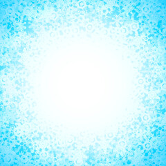 Blue snowflakes background/ Winter cold frost/sample text