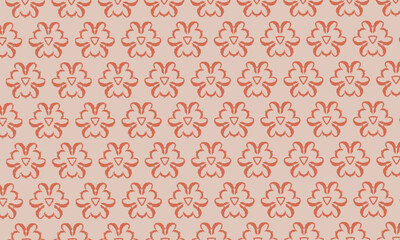  three petals orange flower pattern.