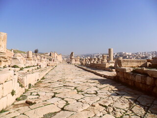 Exploring the ancient archeological sites of Petra and the Roman sites around Amman in Jordan, Middle East