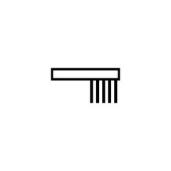 Comb icon logo, vector design