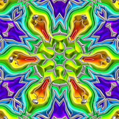 Obraz premium 3d effect - abstract colorful hexagonal graphic