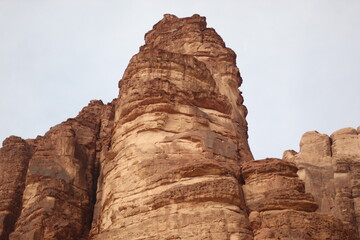 Explring the red sand dunes and desert landscapes around Wadi Rum and Petra in Jordan, Middle East