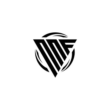 Initial letter NNF triangle monogram clean modern simple logo
