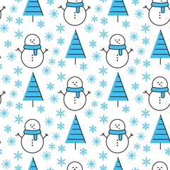 Christmas and Winter seamless pattern