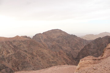 Fototapeta premium Exploring the desert landscapes around Wadi Rum, the Petra Archeological site and Amman in Jordan, Middle East