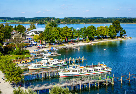 landscape at the Chiemsee lake in bavaria