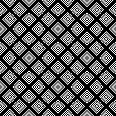 Rhombuses with bezels background. Seamless surface pattern design with diamonds ornament. Checks wallpaper. Ethnic mosaic motif. Digital paper for textile print, page fill, web designing. Vector art.