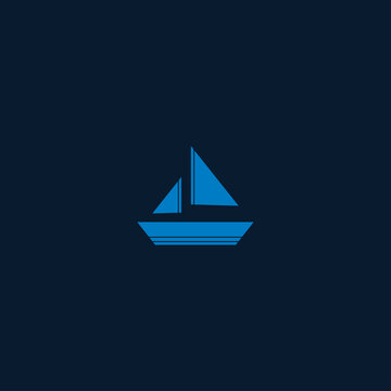 boat ship logo design template