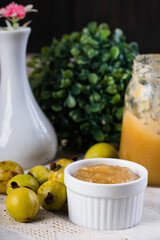 a homemade sweet and savory guava spread