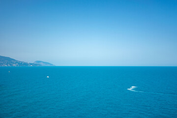 Black Sea. An amazing view of the endless horizon. Crimea, Russia.