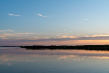 Obraz premium Beautiful sunset in Groningen, The Netherlands 