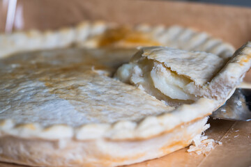 fresh layered buko pie that are widely available in the southern part of Luzon, Philippines