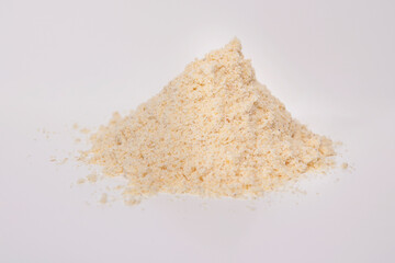  Stack of coconut on a white background.