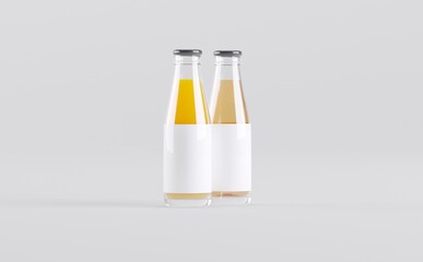 Juice Bottles Mockup 3D Ilustration