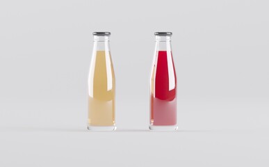 Juice Bottles Mockup 3D Ilustration