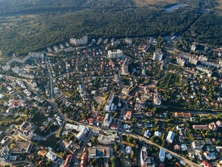 aerial view of the city