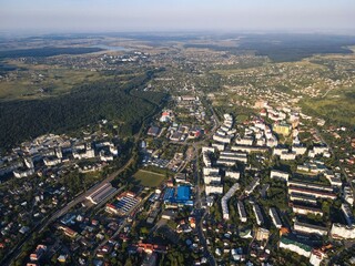 aerial view of the city