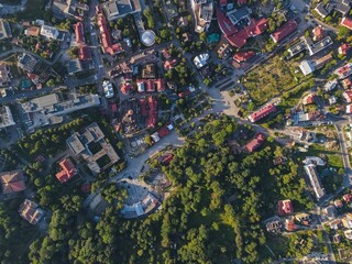 aerial view of the city