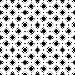 Stylized rhombuses and dots background. Seamless surface pattern design with diamonds contours ornament. Checks wallpaper. Ethnic mosaic motif. Diagonal grid. Digital paper for textile print. Vector.