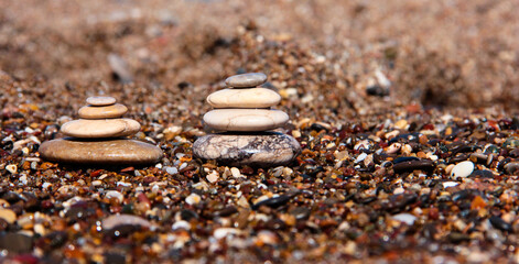 Fototapeta na wymiar Sea background. Sea stones on the pebbles.