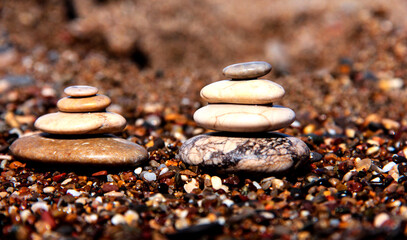 Sea background. Sea stones on the pebbles.