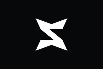 SX logo letter design on luxury background. XS logo monogram initials letter concept. SX icon logo design. XS elegant and Professional letter icon design on black background. S X XS SX