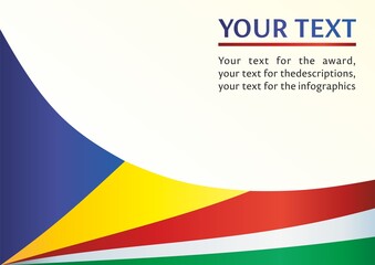 Flag of Seychelles, Republic of Seychelles, template for the award, an official document with the flag and the symbol of Republic of Seychelles