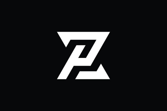 ZP logo letter design on luxury background. PZ logo monogram initials letter concept. ZP icon logo design. PZ elegant and Professional letter icon design on black background. Z P PZ ZP