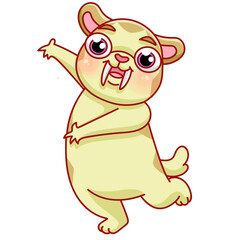 cute saber-toothed tiger