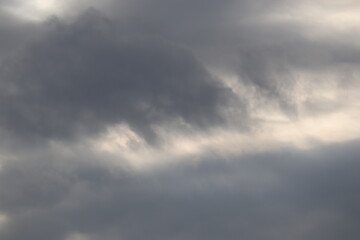 Sunlight shines through the clouds