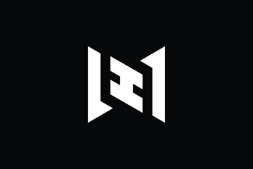 HN logo letter design on luxury background. NH logo monogram initials letter concept. HN icon logo design. NH elegant and Professional letter icon design on black background. N H NH HN