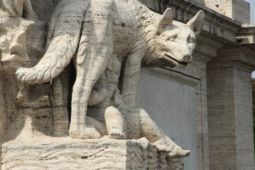 The wolf is the symbol of Rome. Legend has it that the wolf nursed Romulus and Remus founders of the eternal city.
