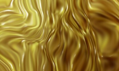 Fototapeta premium Golden silk background. Golden background. Abstract texture. Coloured abstract background. Texture of golden silk fabric. Mesmerizing lines and spreading.