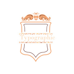 vintage label shield element vector design