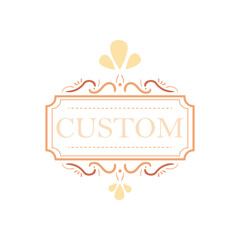 vintage label element vector design