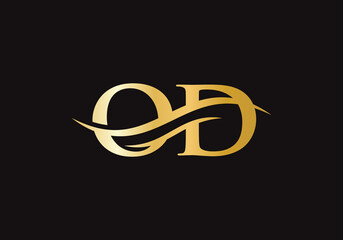Initial OD logo design based on letter. OD logo design - obrazy, fototapety, plakaty