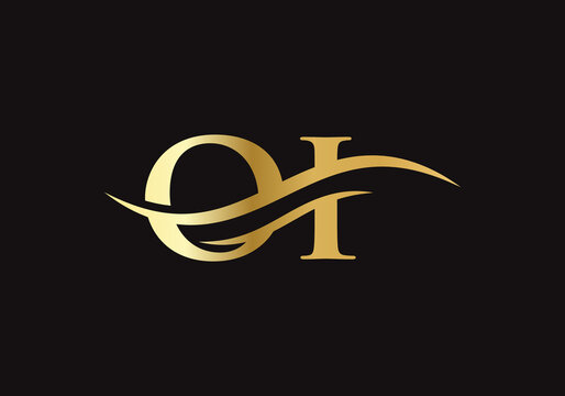 OI logo design. Creative and Minimalist Letter OI Logo Design with water wave concept.