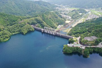 Fototapeta premium 高知県本山町・土佐町 早明浦ダムの風景