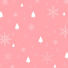 Seamless Pattern Merry Christmas and Happy New Year background, Template Design for postcard and banner. Vector And Illustration