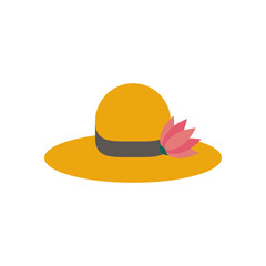 gardening hat flat style icon