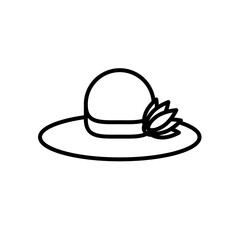 gardening hat line style icon