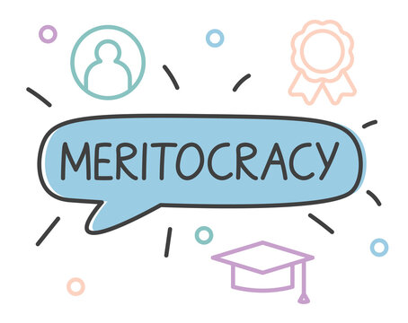 meritocracy word concept- vector illustration
