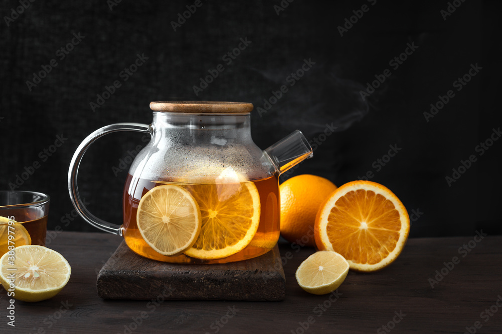 Wall mural citrus tea