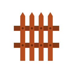fence wooden flat style icon