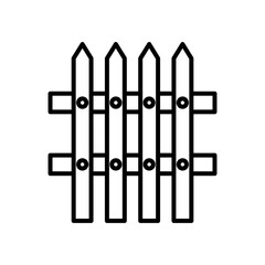 fence wooden line style icon
